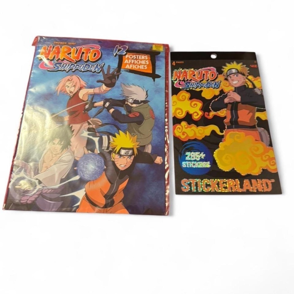 🔥 TRENDING! Naruto Shippuden Poster & Sticker Books Bundle Set 🔥